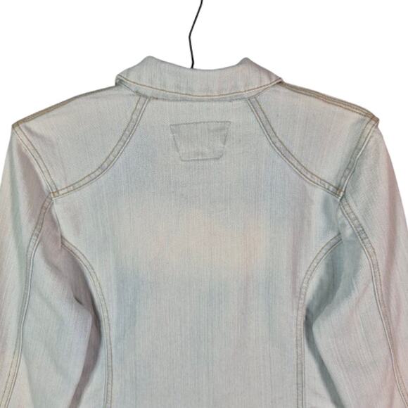 HOT KISS Vintage 90s Stonewash Denim Jean Jacket Women's Size L - Picture 7 of 12